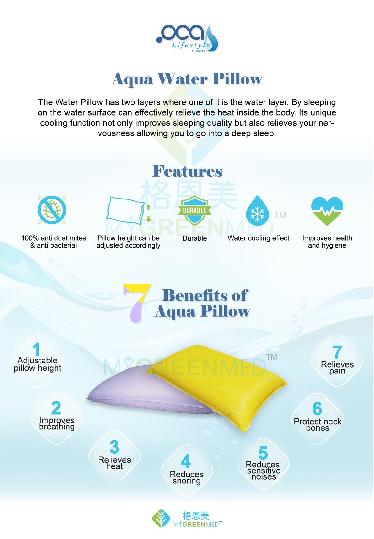 OCA Aqua Pillow
