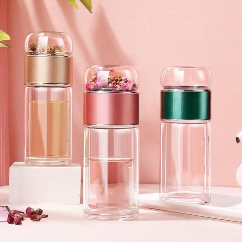 【Ready Stock】2021 ALL NEW PREMIUM DOUBLE GLASS LAYER FLOWER BOTTLE